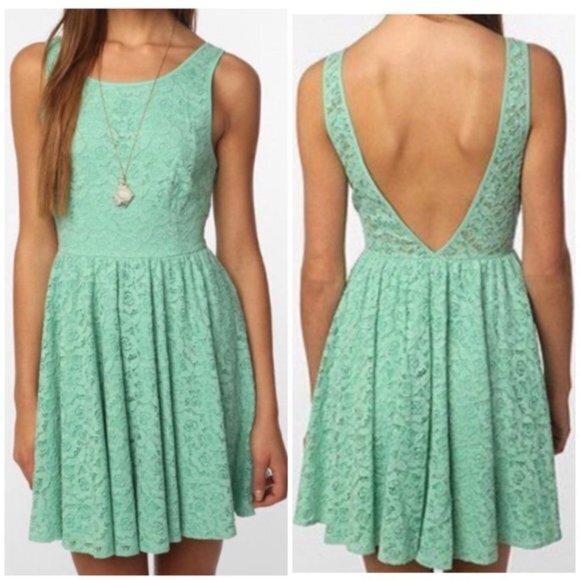 Urban Outfitters Pins & Needles Lace Sleeveless Sheath Dress Teal Womens… - Picture 2 of 7